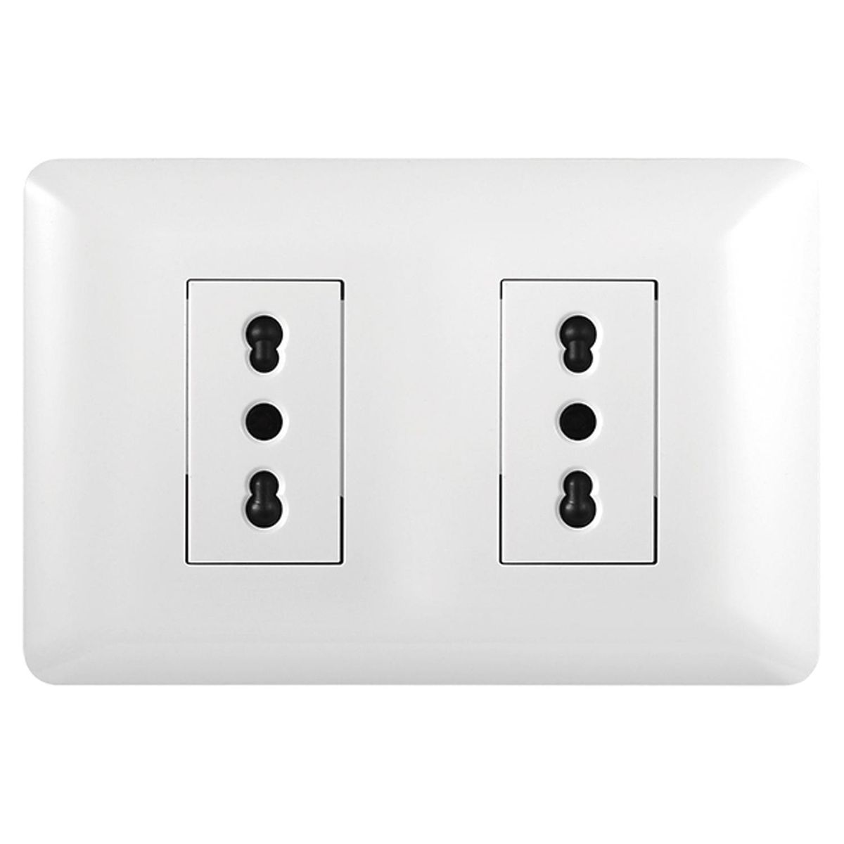 WANT - Tomacorriente Doble 10/16A 250V Blanco 20 un