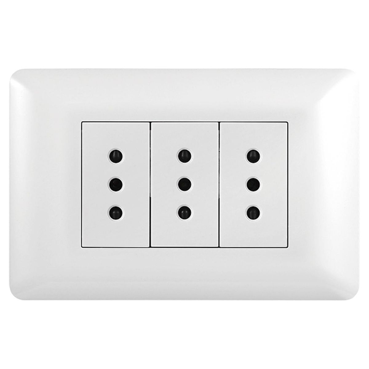 WANT - Tomacorriente Triple 10A 250V Blanco 100 un