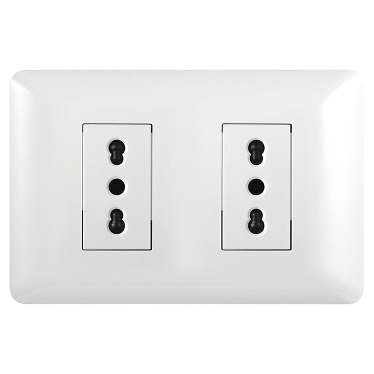 WANT - Tomacorriente Doble 10/16A 250V Blanco 50 un