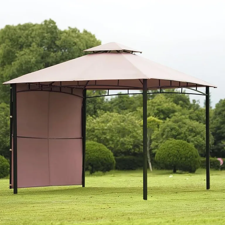EL BARCO Pérgola Café Poliéster 300x300x270 cm