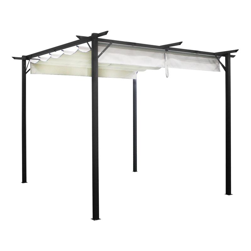 EL BARCO - Pérgola Marfil Poliéster 300x300x300 cm