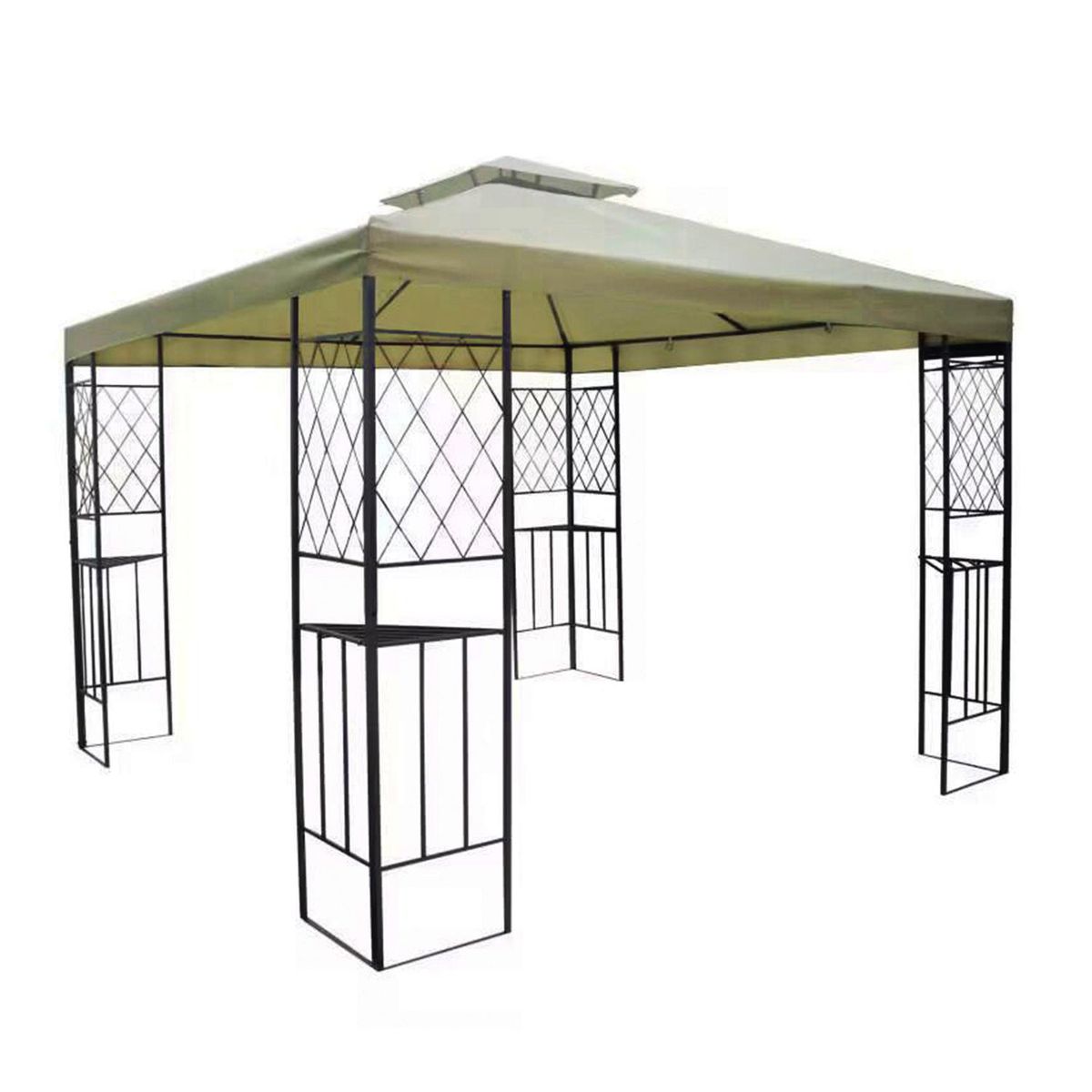EL BARCO - Pérgola Marfil Poliéster 300x300x260 cm