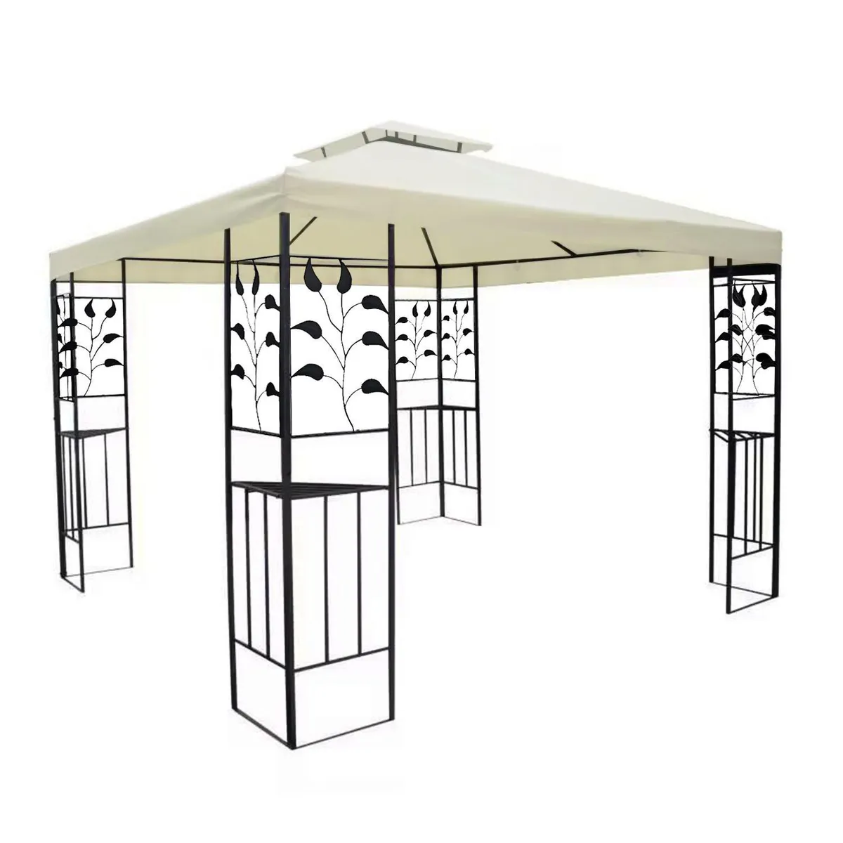 EL BARCO - Pérgola Marfil Poliéster 300x300x260 cm