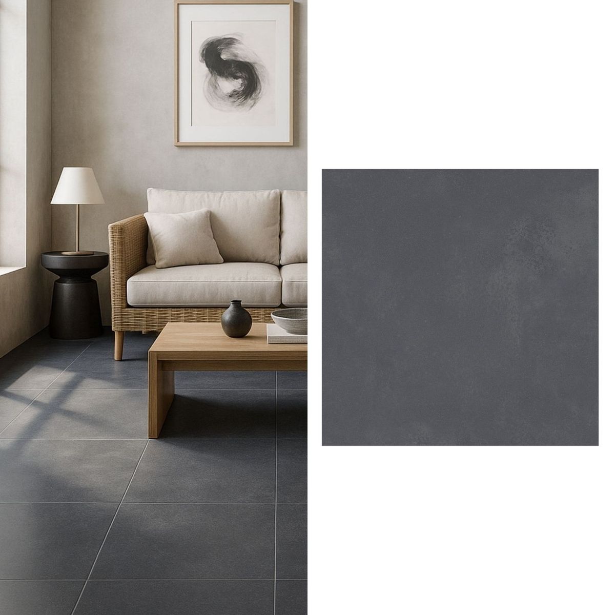 GENERICO - Porcelanato 60x60 cm Flik Gris Oscuro 1.44 m2