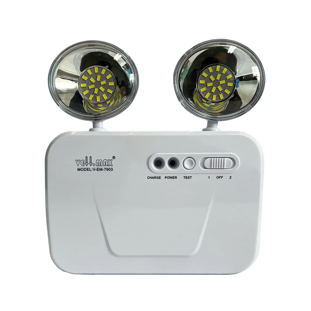 GENERICO - Lámpara Emergencia LED Doble Foco 2x3W