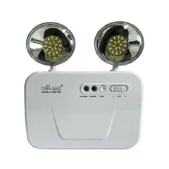 GENERICO - Lámpara Emergencia LED Doble Foco 2x3W