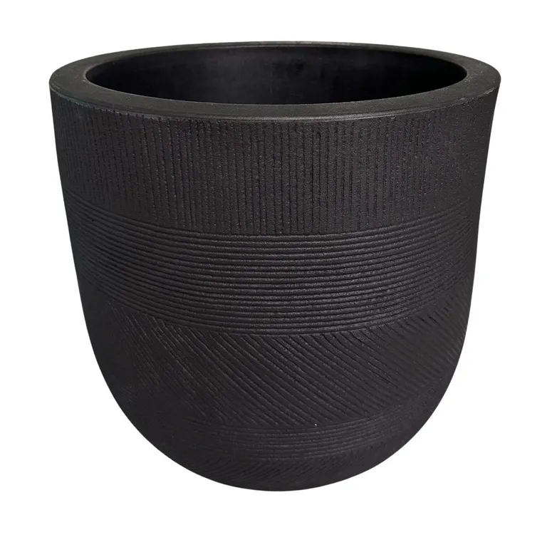 Macetero Grande de Polietileno 40.6x39.4 cm Negro