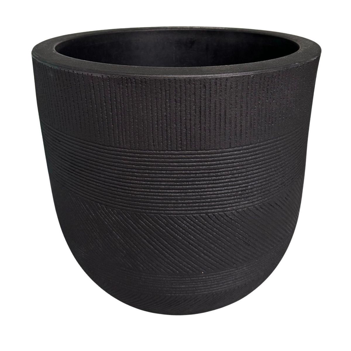 POTTERY - Macetero Grande de Polietileno 40.6x39.4 cm Negro
