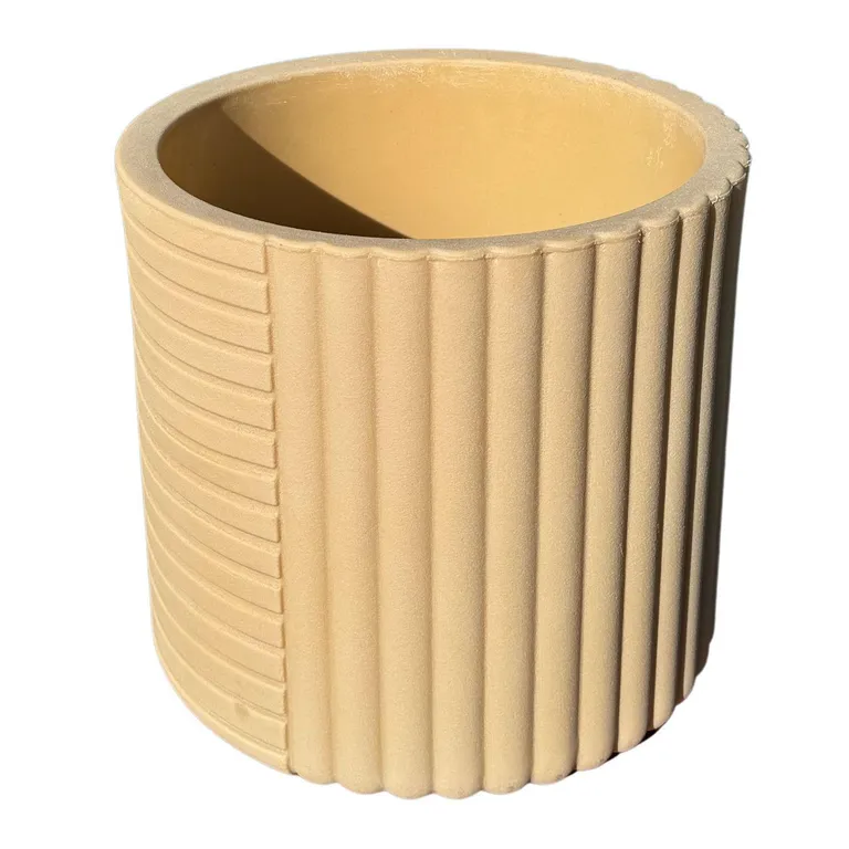Macetero Grande de Polietileno 35.6x33 cm Crema