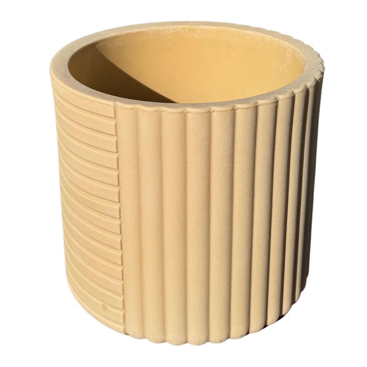POTTERY - Macetero Grande de Polietileno 35.6x33 cm Crema