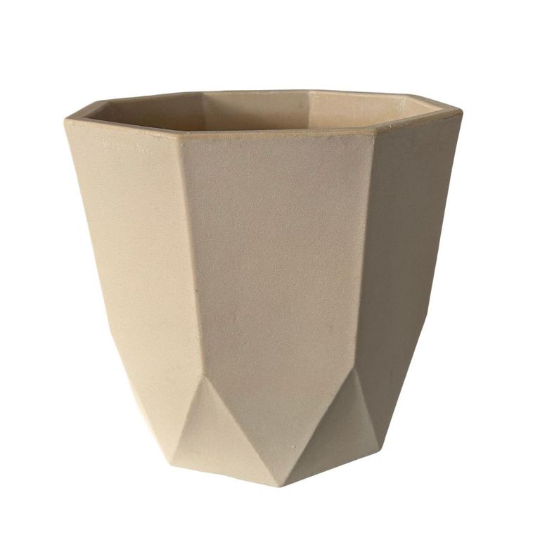 Macetero Grande de Polietileno 40.6x35.9 cm Crema