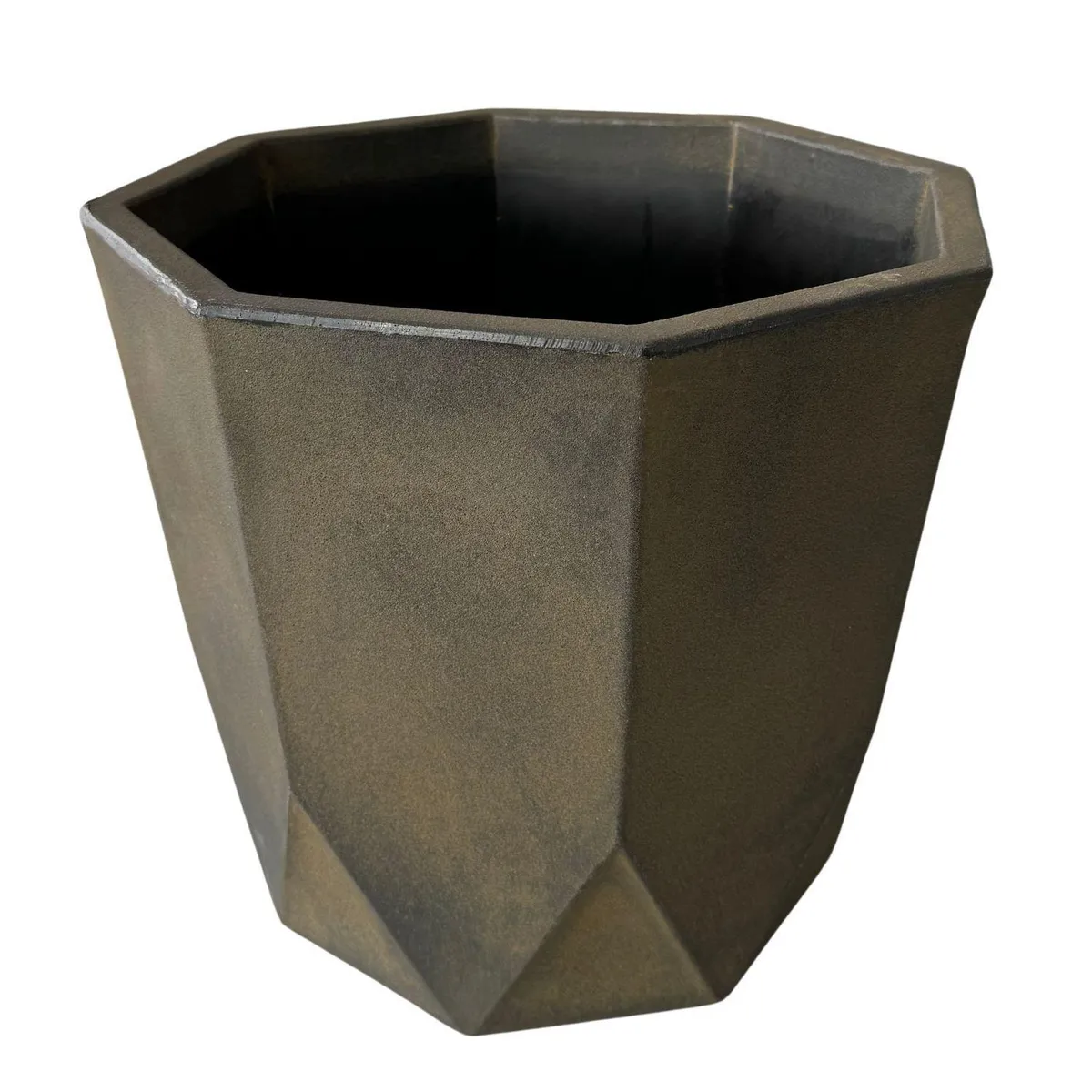 POTTERY - Macetero Grande de Polietileno 40.6x35.9 cm Bronce