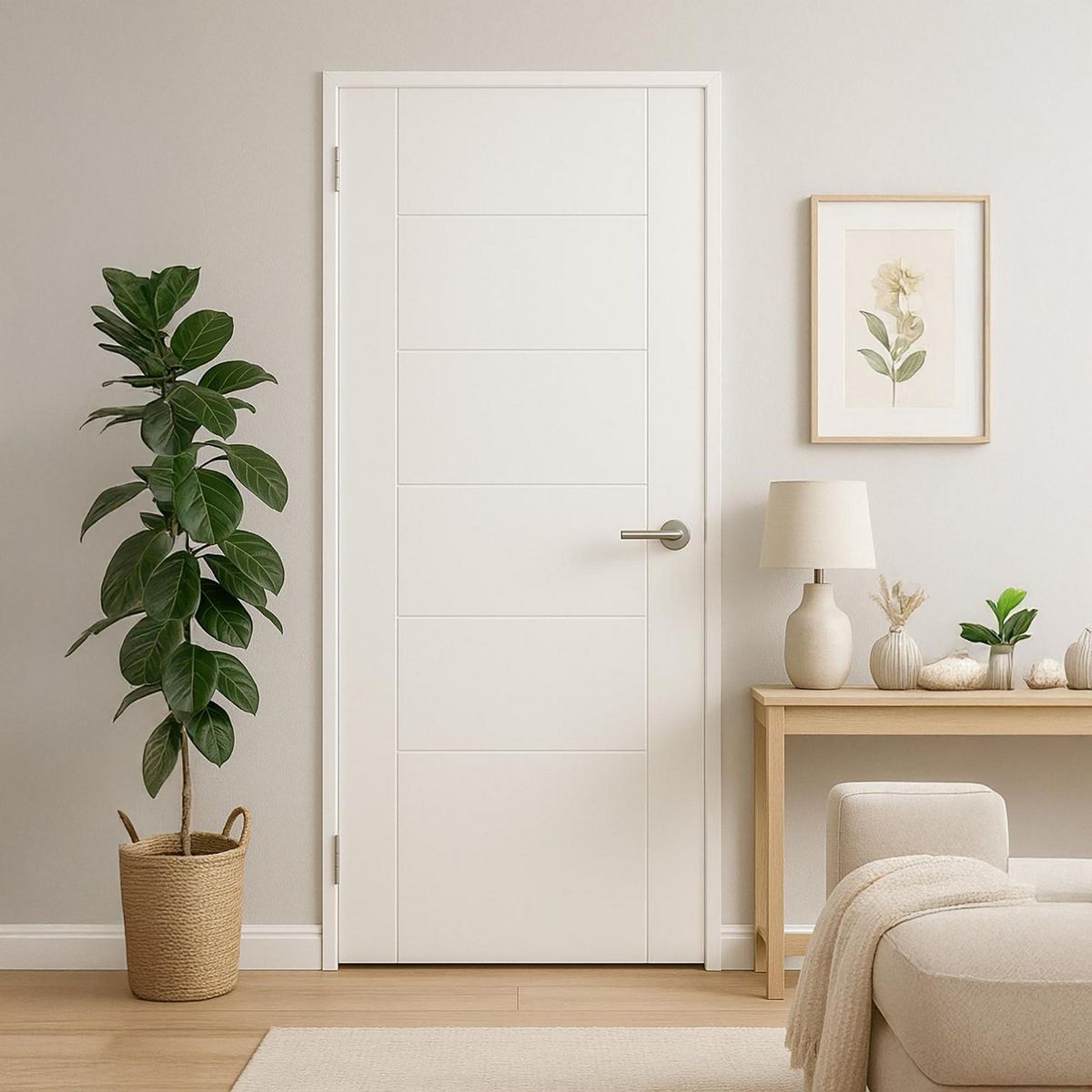 IGAL - Puerta Interior MDF 80x210 cm Azapa Blanco