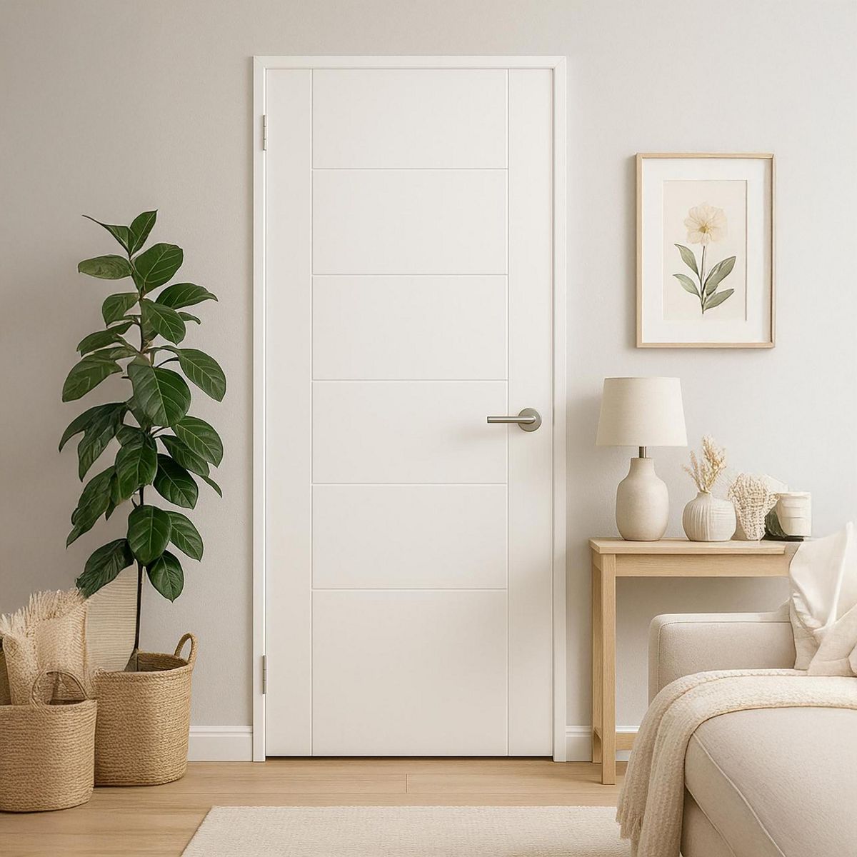 IGAL - Puerta Interior MDF 85x210 cm Azapa Blanco