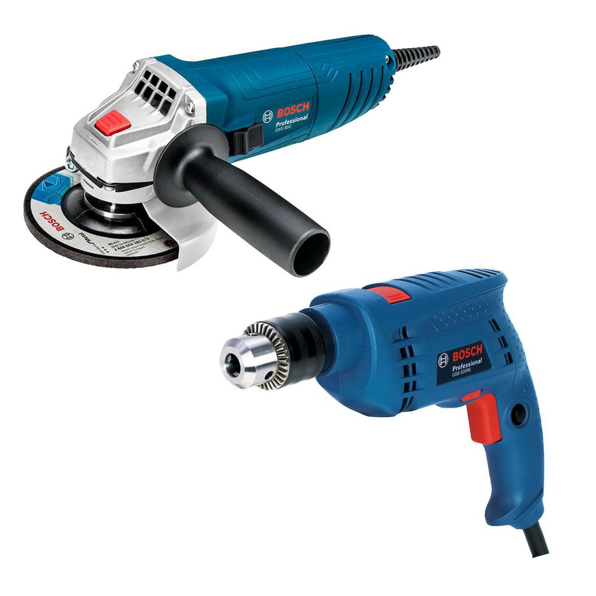 BOSCH - Taladro Percutor 13 mm 550 W 220 V + Esmeril Angular 850 W