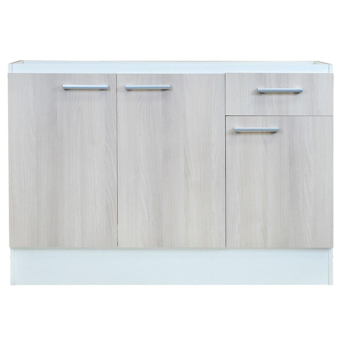 MOBIKIT - Mueble de cocina base lavaplatos 3puertas 120 cm acacia