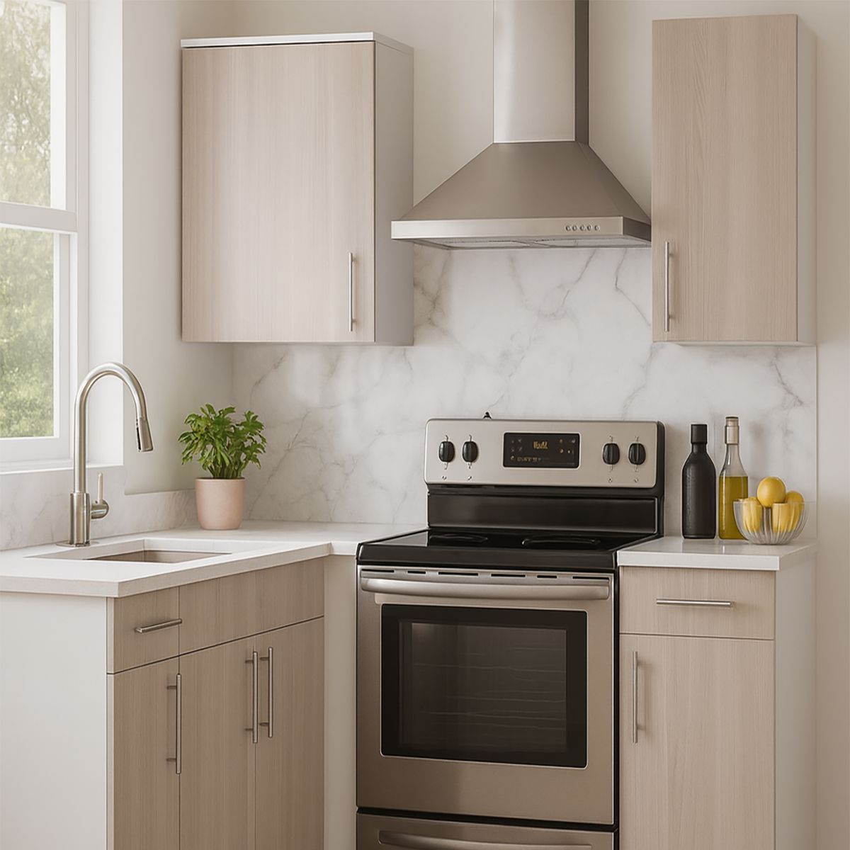 MOBIKIT - Mueble de cocina mural 1 puerta 40 cm acacia arena