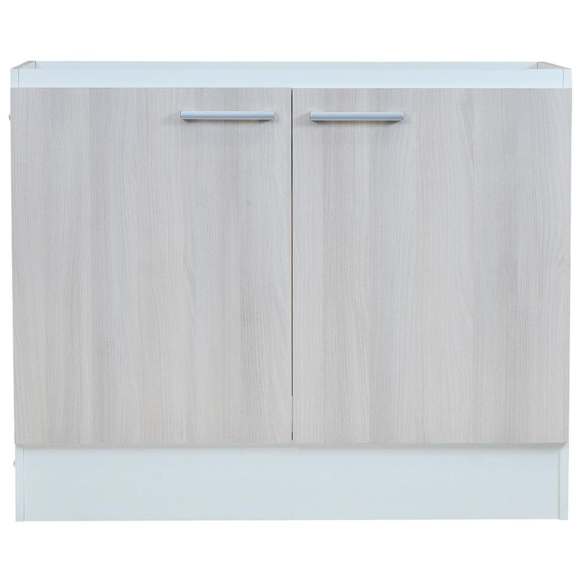 MOBIKIT - Mueble de cocina base lavaplatos 2 puertas 100 cm acacia