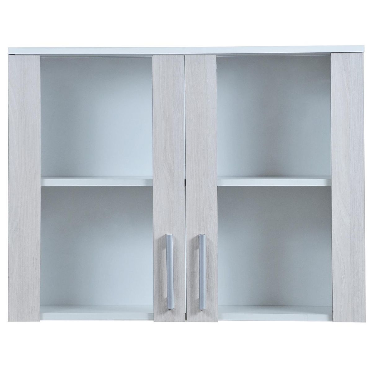 MOBIKIT - Mueble de cocina mural vidriado 2puerta 80 cm acacia