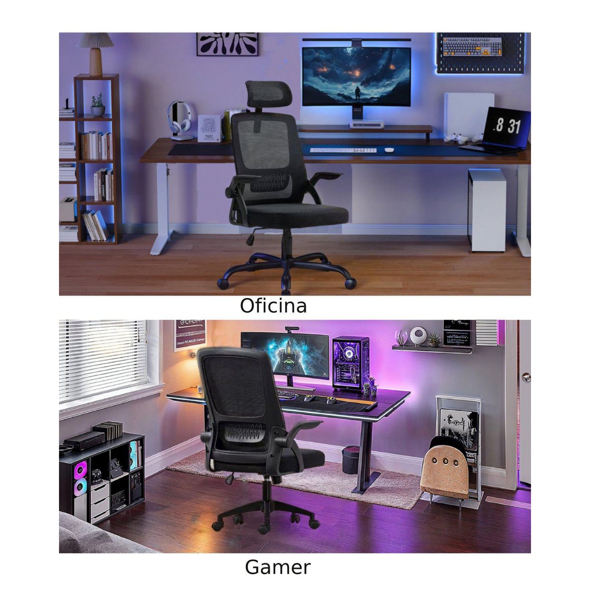 BE DESIGN - Silla Ejecutiva Ergonómica 452110 Negro