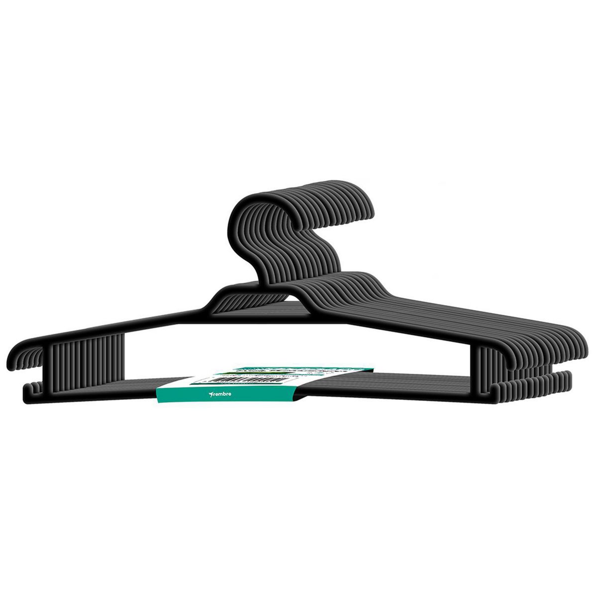 REMBRE - Set 15 colgadores Eco negro