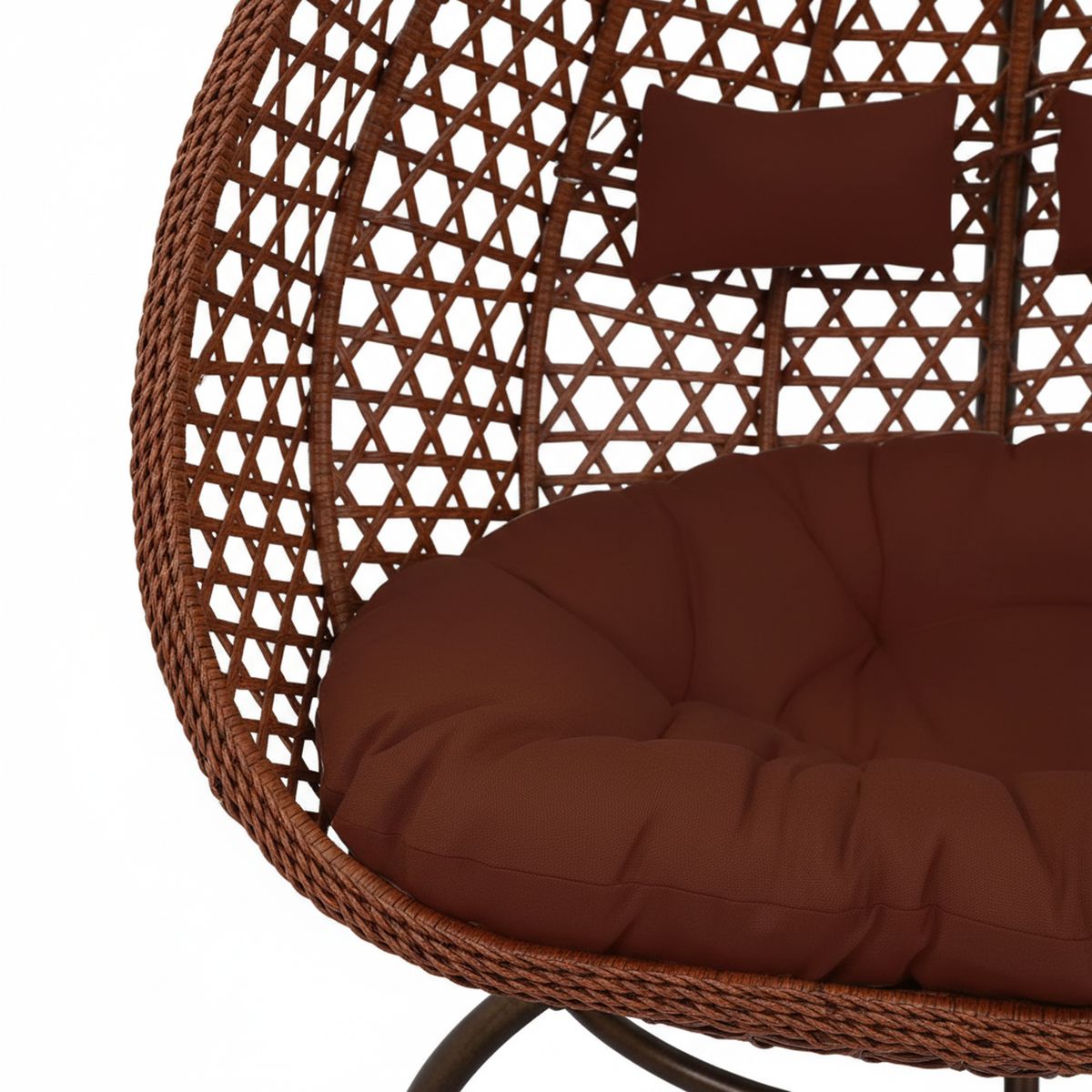 EL BARCO - Silla Colgante Hawái XL Chocolate Cojín Café