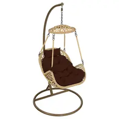 EL BARCO - Silla Colgante Nipona Caramelo Cojín Café