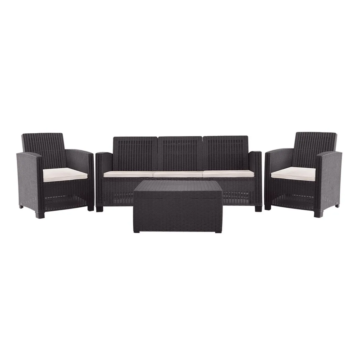 EL BARCO - Juego de Terraza Living Alamo 5 Personas Chocolate