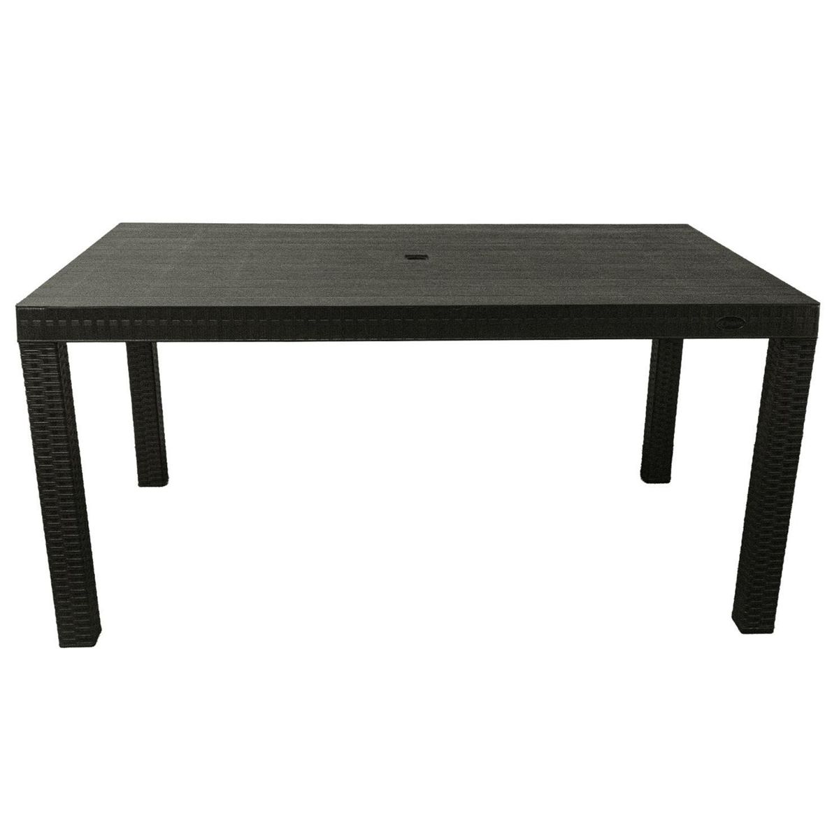 EL BARCO - Mesa Rectangular Polipropileno 90x74x155 cm Chocolate