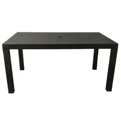 EL BARCO - Mesa Rectangular Polipropileno 90x74x155 cm Chocolate