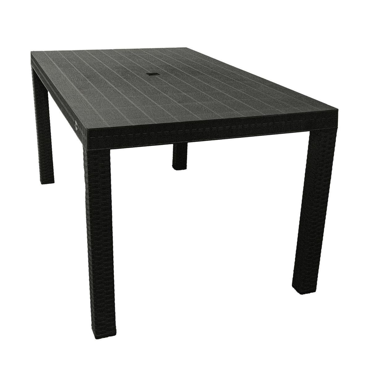 EL BARCO - Mesa Rectangular Polipropileno 90x74x155 cm Chocolate