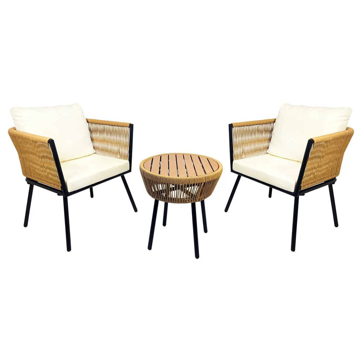 EL BARCO - Juego de Terraza Balcón Cordova 2 Personas Caramelo