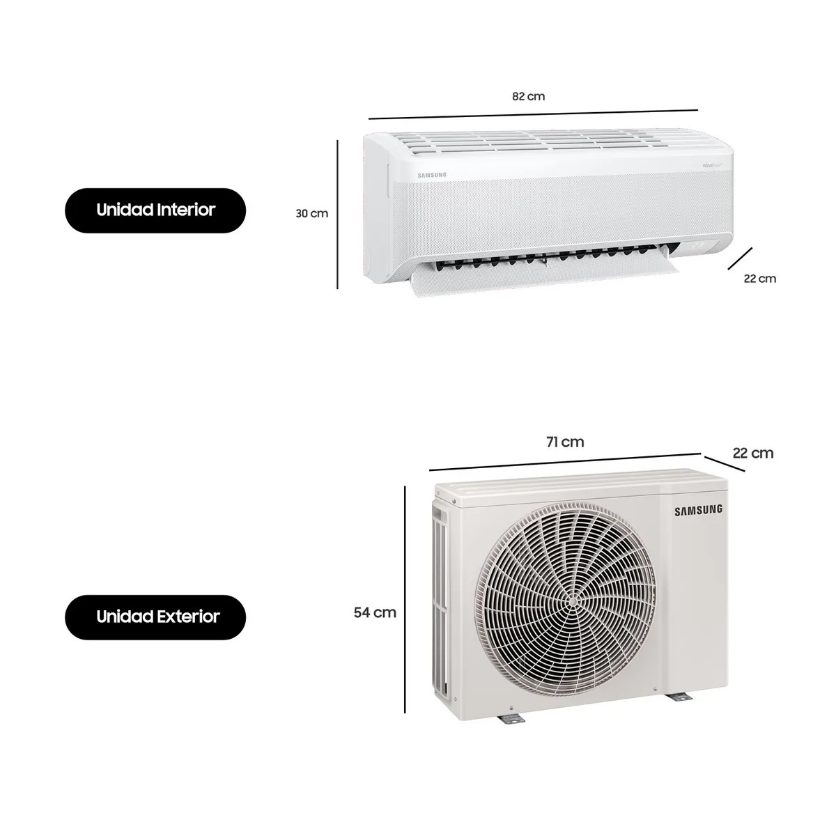 SAMSUNG - Aire Acondicionado Split Wind Free Inverter 12000 BTU