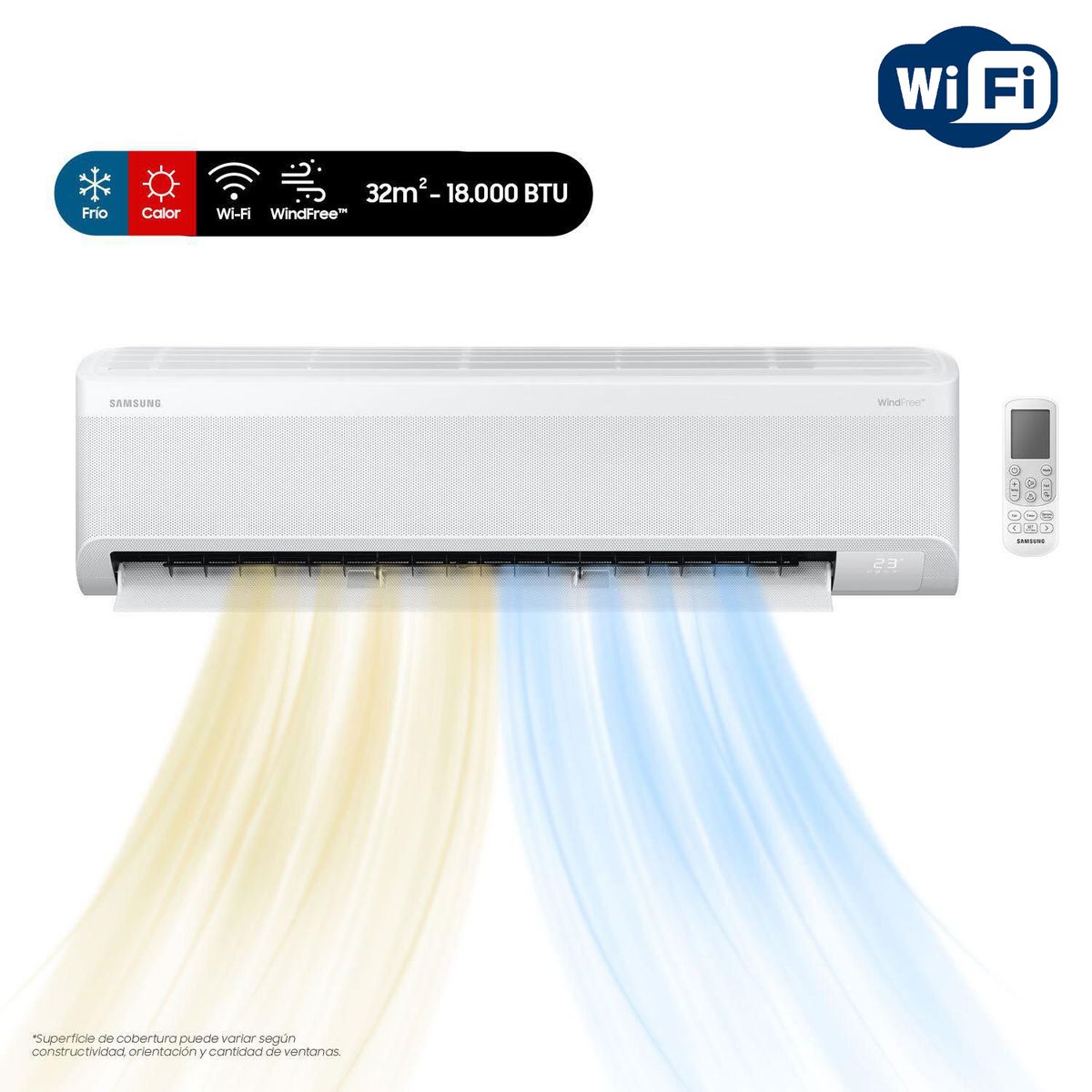 SAMSUNG - Aire Acondicionado Split Wind Free Inverter 18000 BTU
