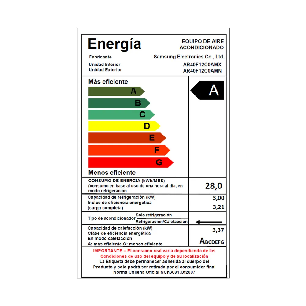 Aire Acondicionado Split Inverter 12000BTU, foto 8