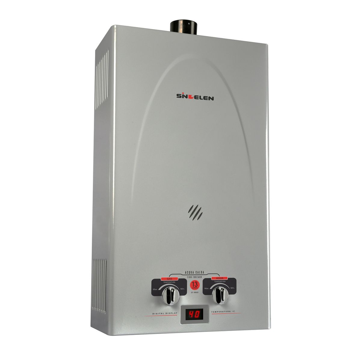 SINDELEN - Calefont Gas Licuado 13 Litros Tiro Forzado Ionizado