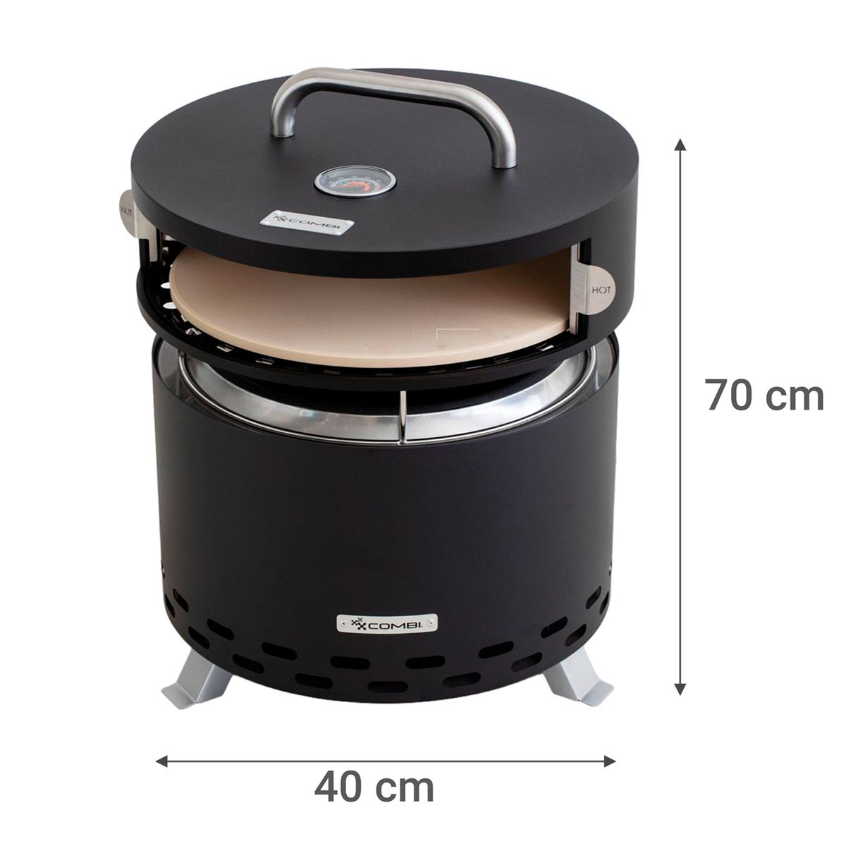 COMBI - Fogón Pellet/leña EP41 Negro