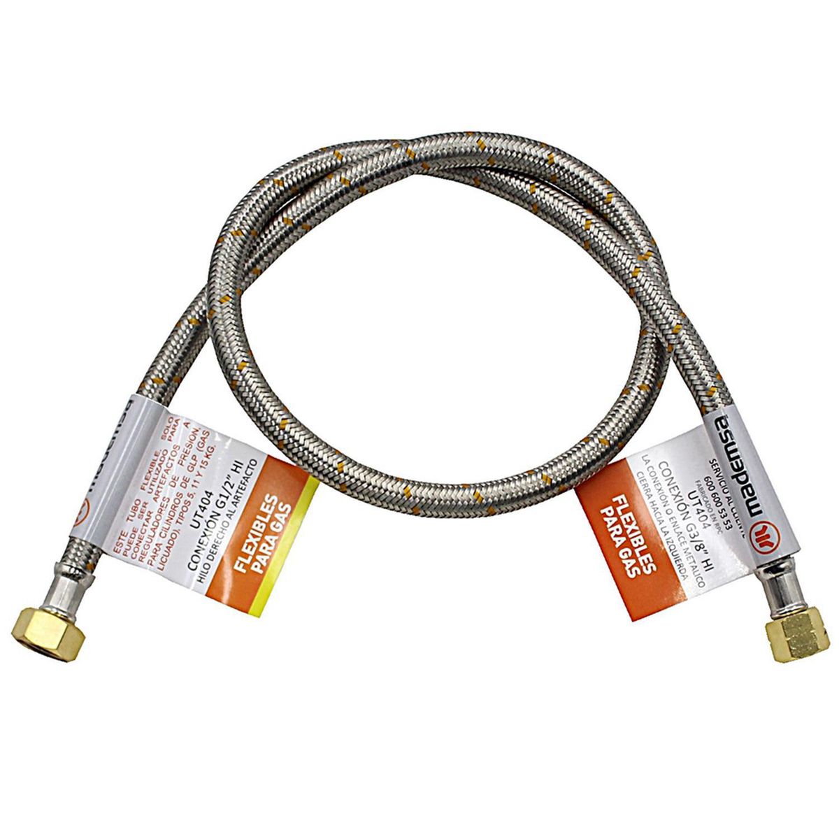 MADEMSA - Flexible gas 3/8x1/2 100 cm