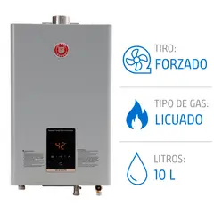 URSUS TROTTER - Calefont Gas Licuado 10 Litros Tiro Forzado Microturbina