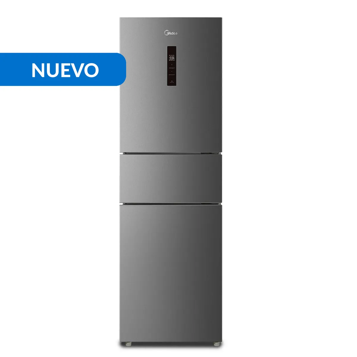 MIDEA - Refrigerador Bottom Freezer No Frost 263 Litros Silver MDRB363TDE50IN