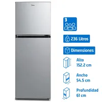 Refrigerador Top Freezer No Frost 236 Litros Silver MDRT346MTF50IN