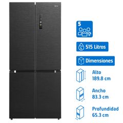 MIDEA Refrigerador Multidoor No Frost 396 Litros Inox MDRM554MTE50
