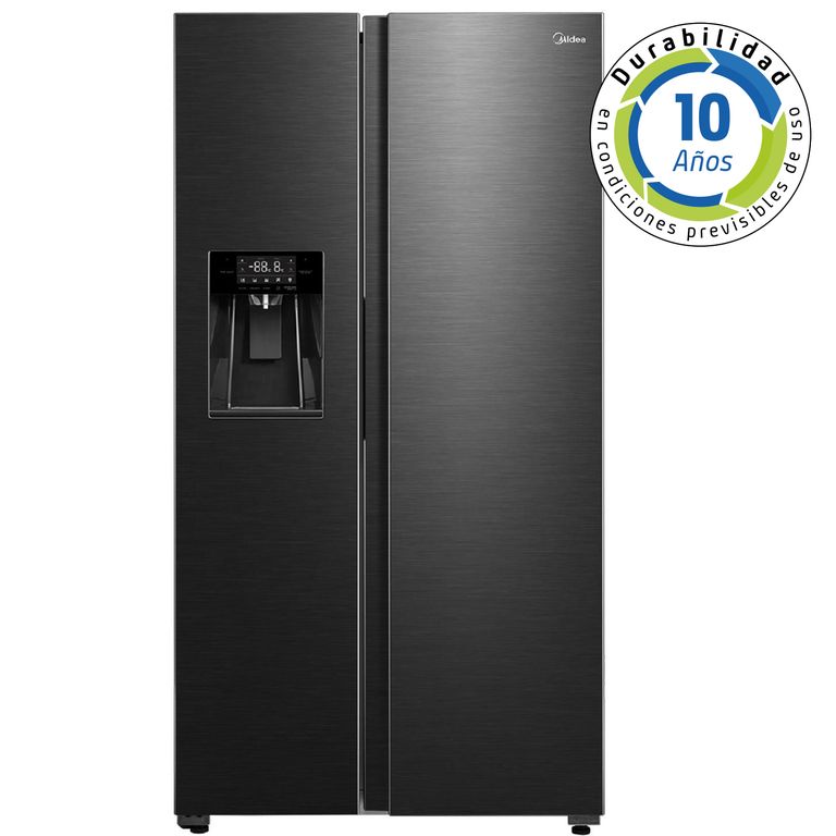 MIDEA Refrigerador 2 Puertas Side by Side No Frost 569 Litros Inox MDRS761FGEDX