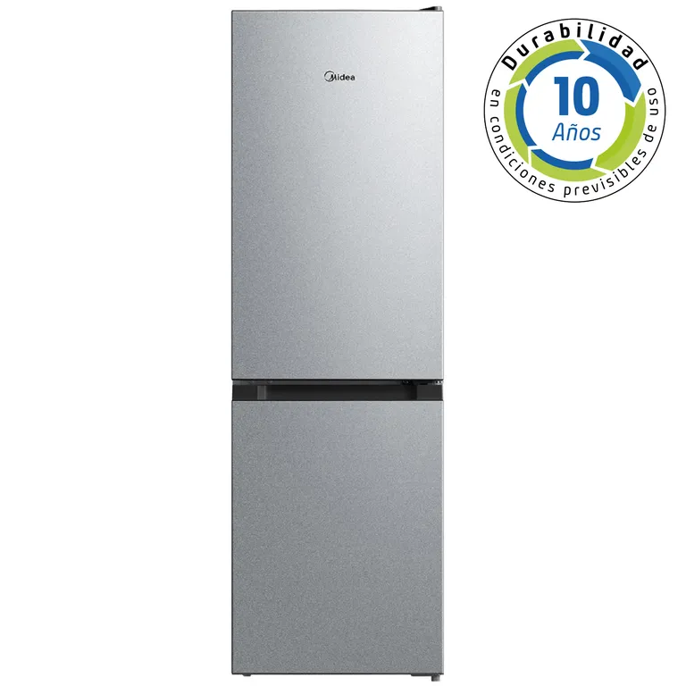 MIDEA Refrigerador Bottom Freezer Frío Directo 174 Litros Inox MDRB241FGE50M