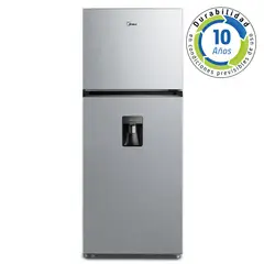 MIDEA - Refrigerador Top Freezer No Frost 407 Litros Inox MDRT580MTE50IN