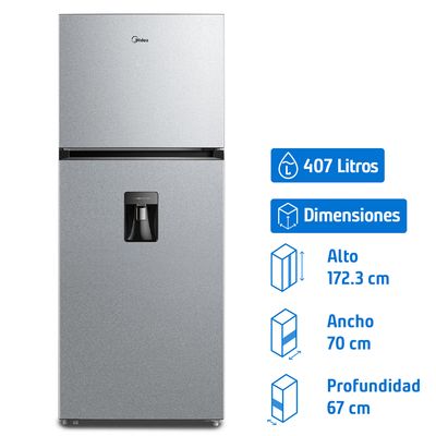 Midea Refrigerador Top Freezer No Frost 407 Litros