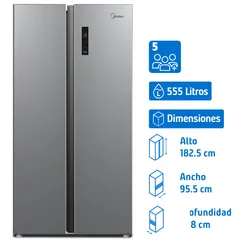 MIDEA Refrigerador Multidoor No Frost 396 Litros Inox MDRM554MTE50