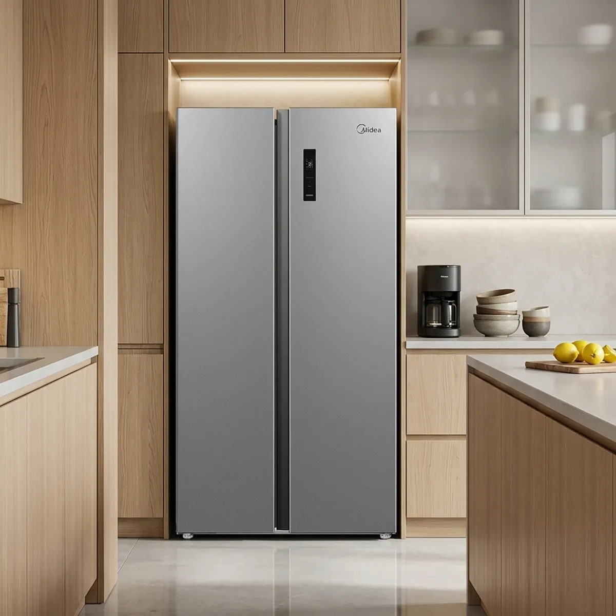 MIDEA - Refrigerador 2 Puertas Side by Side No Frost 555 Litros Inox MDRS710FGE50IN
