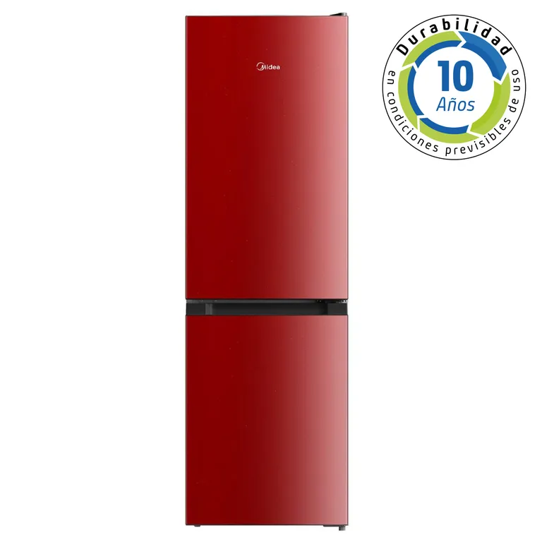 MIDEA Refrigerador Bottom Freezer Frío Directo 174 Litros Rojo MDRB241FGE13M