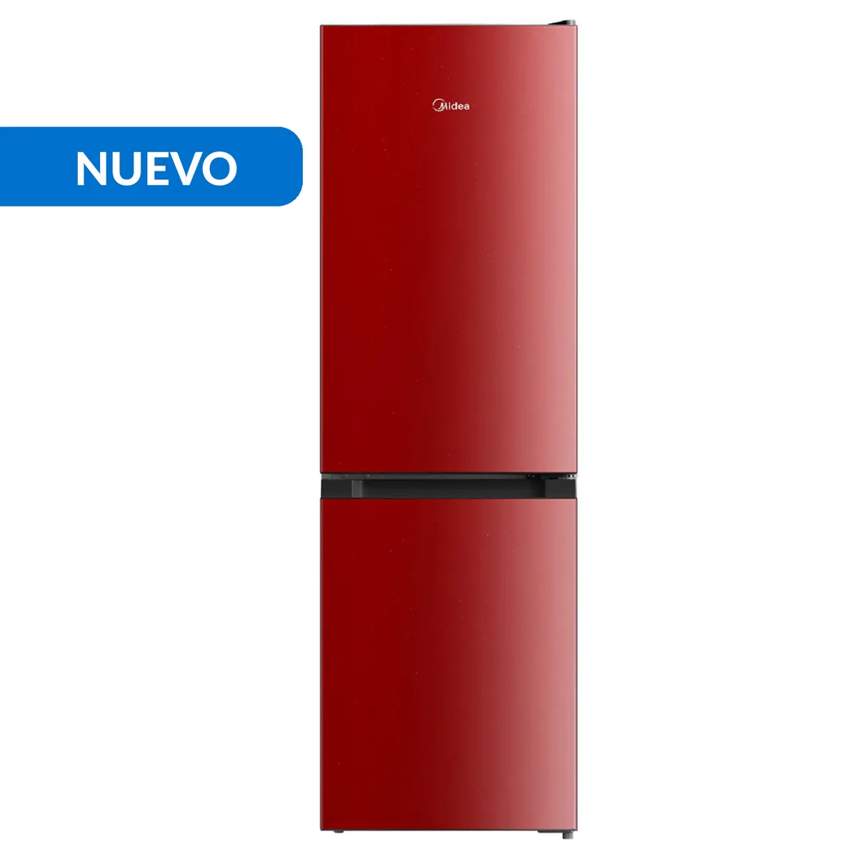 MIDEA - Refrigerador Bottom Freezer Frío Directo 169 Litros Rojo MDRB241FGE13M